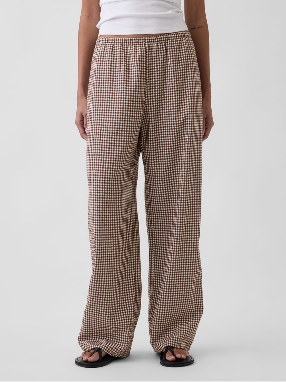 GAP Linen Blend Easy Wide-Leg Pants